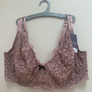 NWT cacique 42F seriously sexy unlined lace bra
